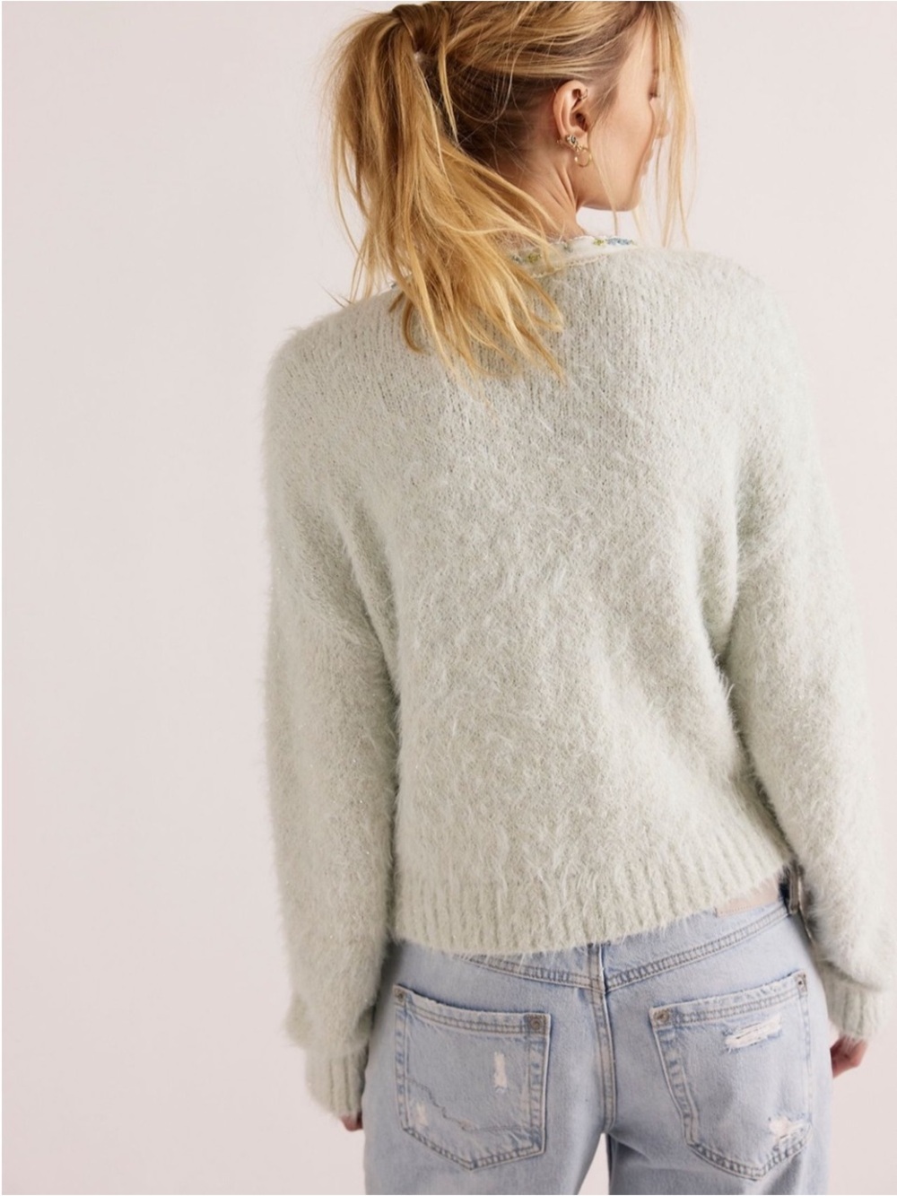 NWT Free People Snow Angel Pullover in Matcha Latte reg $148 size XL - Picture 2 of 8